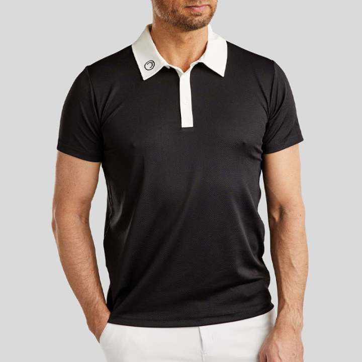Chemise de concours homme MoWill Short Sleeve Noir dans le groupe Vêtements d'équitation / T-shirts & Hauts d'équitation / Chemises & polos de concours chez Equinest (CT35114LBA_r)