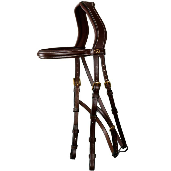 Hackamore DC Marron dans le groupe Équipement cheval / Briderie & Frontaux / Hackamores & Bridons sans mors chez Equinest (DYFADXBr_r)