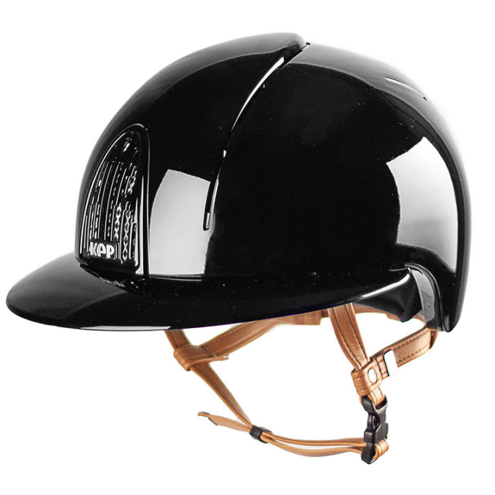 Casque d'équitation Cromo Smart Polo Polish Beige Chinstrap Noir dans le groupe Équipement d'équitation / Casque d'équitation / Visière solaire chez Equinest (E54085B00171BA_r)