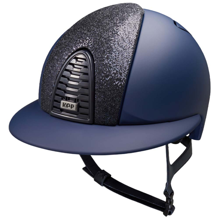 Casque d'équitation Cromo 2.0 Matt Polo Inserto Glitter Bleu Marine dans le groupe Équipement d'équitation / Casque d'équitation / Visière solaire chez Equinest (E54323L05071NA_r)