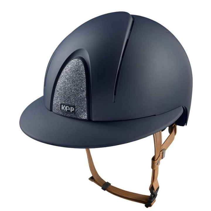 Casque d'équitation Smart Nova Matt Polo Star Beige Strap Bleu marine/Argent dans le groupe Équipement d'équitation / Casque d'équitation / Visière solaire chez Equinest (E54385L0NASI_r)