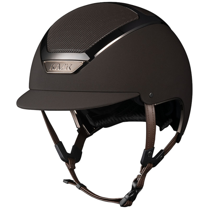 Casque d'équitation Dogma Chrome Marron dans le groupe Équipement d'équitation / Casque d'équitation / Visière standard chez Equinest (HHE0A040BR_r)