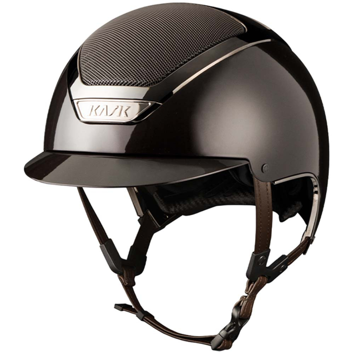 Casque d'équitation Dogma Pure Shine Marron dans le groupe Équipement d'équitation / Casque d'équitation / Visière standard chez Equinest (HHE0A042BR_r)