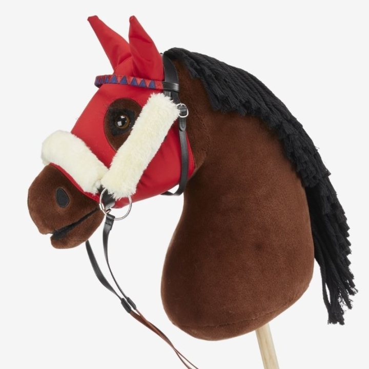 Bonnet de course pour cheval-bâton Stretch Rouge dans le groupe Chevaux-bâtons & Chevaux jouets / Équipement pour cheval-bâton chez Equinest (IT043660RE)