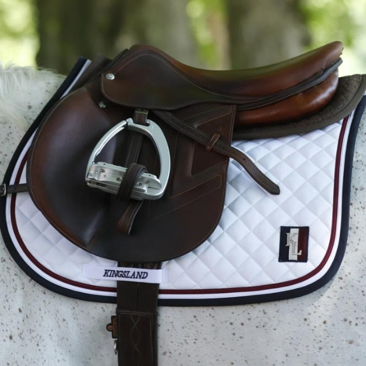 Tapis de selle Classique Blanc dans le groupe Équipement cheval / Tapis de selle / Tapis de selle mixte & Tapis de selle de saut chez Equinest (KLC-HGS-755Vi_r)