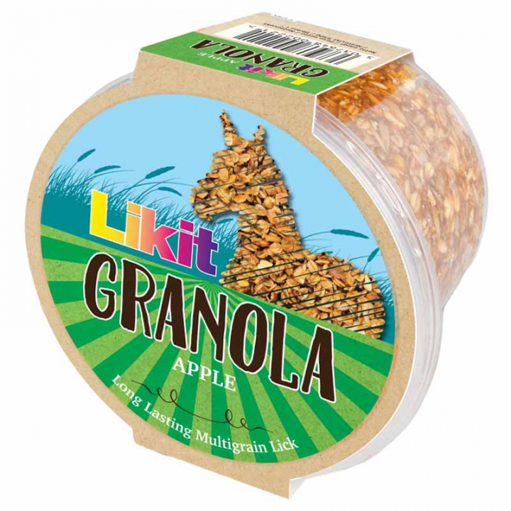 Recharge de Bloc Lécheur Granola Pomme avec Trou 550 g dans le groupe Compléments alimentaires / Compléments alimentaires pour chevaux / Blocs & Pierre à sel chez Equinest (LIKGRANAPX8-550)