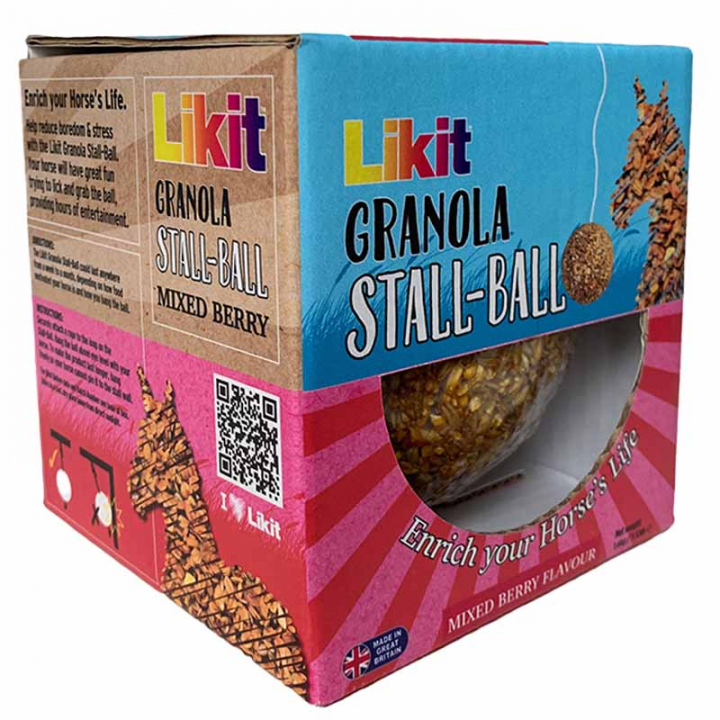 Balle d'Écurie Granola Baies Mélangées 1,6 kg dans le groupe Compléments alimentaires / Compléments alimentaires pour chevaux / Blocs & Pierre à sel chez Equinest (LIKGRANBALLMB-1600)