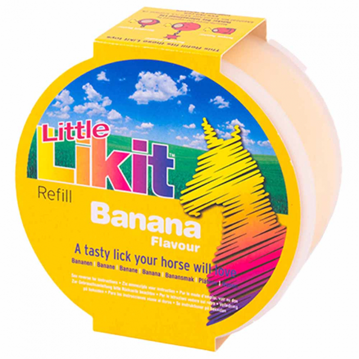Recharge de Bloc Lécheur Petit Banane sans Trou 250 g dans le groupe Compléments alimentaires / Compléments alimentaires pour chevaux / Blocs & Pierre à sel chez Equinest (LIKLLBAEU-250)