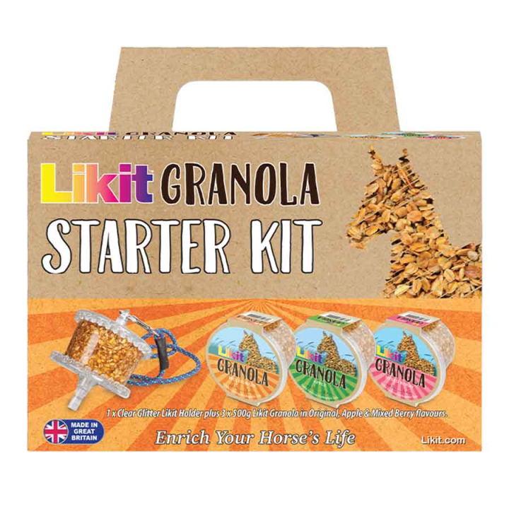 Kit de démarrage GranoLo Niveau 1 Transparent dans le groupe Compléments alimentaires / Compléments alimentaires pour chevaux / Blocs & Pierre à sel chez Equinest (LIKSTARTGRATR)