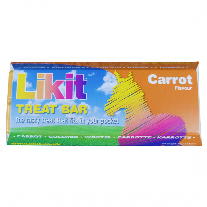 Barre de friandises pour chevaux Carotte 90g dans le groupe Produits de soins / Friandises pour chevaux chez Equinest (LIKTBCAEU-90)