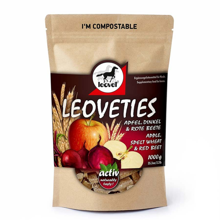 Friandises pour chevaux Leoveties Pomme/Betterave/Epeautre 1kg dans le groupe Produits de soins / Friandises pour chevaux chez Equinest (LV120576)