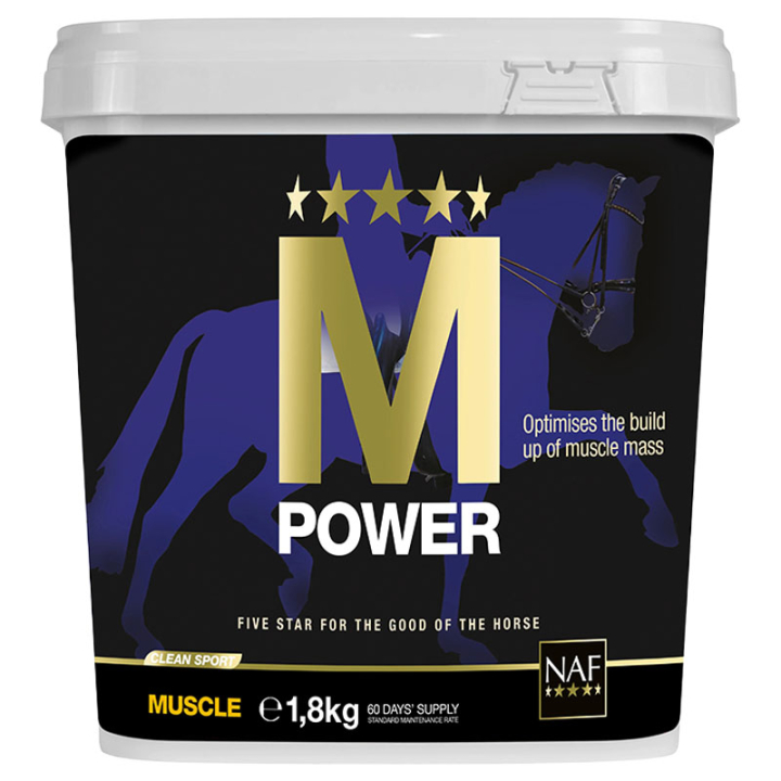 M Power 1,8kg dans le groupe Compléments alimentaires / Compléments alimentaires pour chevaux / Muscles chez Equinest (NAF18818-1800)