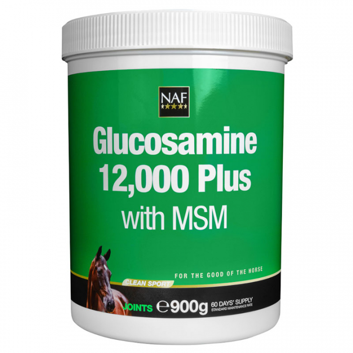 Glucosamine 12 000 plus MSM dans le groupe Compléments alimentaires / Compléments alimentaires pour chevaux / Articulations chez Equinest (NAF25709_r)