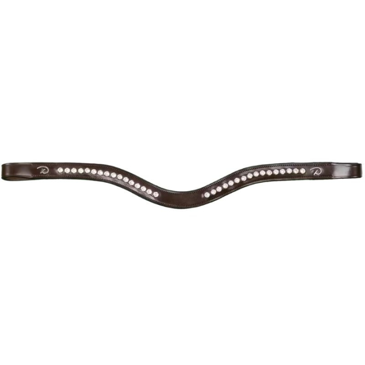 Frontaux en V-form Half Swarovski New English Collection brun dans le groupe Équipement cheval / Briderie & Frontaux / Frontaux chez Equinest (NE02FBr_r)