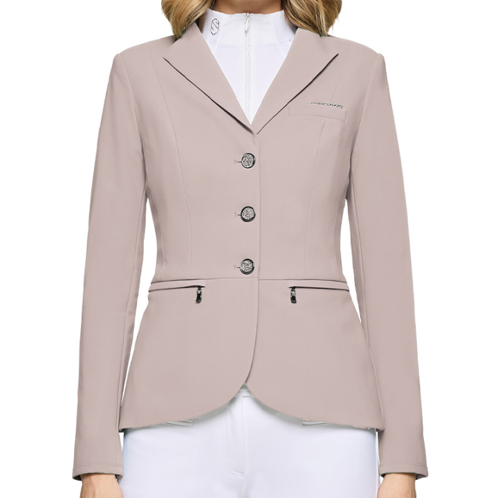 Veste de concours Victorine Crystal Fabric Beige dans le groupe Vêtements d'équitation / Vestes et queues-de-pie chez Equinest (PFST0415BE_r)
