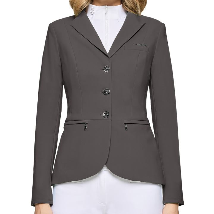 Veste de concours Victorine Crystal Fabric Gris dans le groupe Vêtements d'équitation / Vestes et queues-de-pie chez Equinest (PFST0415GR_r)