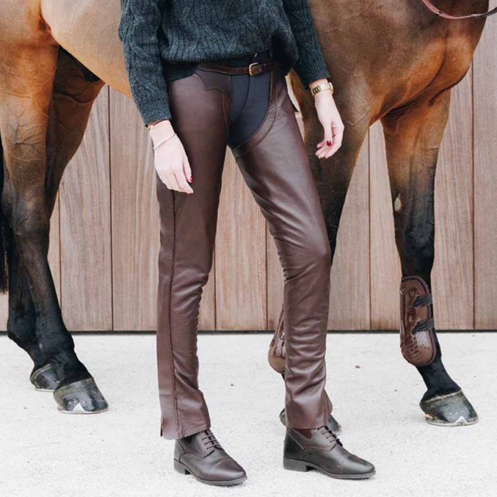 Chaps Leather Marron dans le groupe Boots, Bottes & Chaps / Chaps chez Equinest (RI12ABRLBR_r)