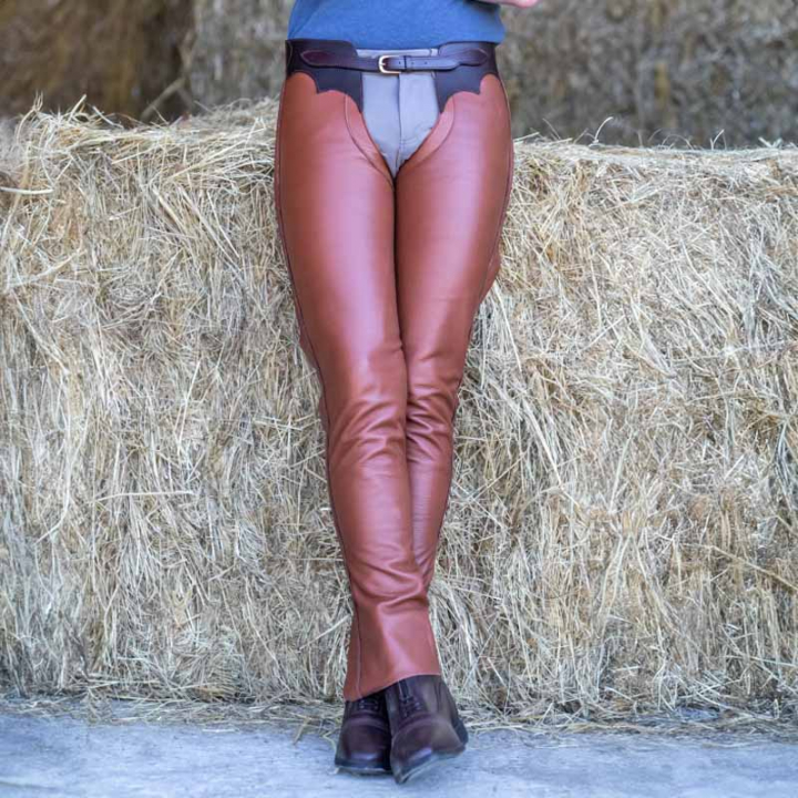 Chaps Leather Cognac dans le groupe Boots, Bottes & Chaps / Chaps chez Equinest (RI12ACOLCO_r)