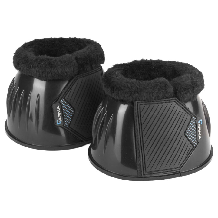 Cloches Glossy PVC Fleece Noir dans le groupe Équipement cheval / Protections des Membres / Cloches  chez Equinest (SH1028401PBA_r)