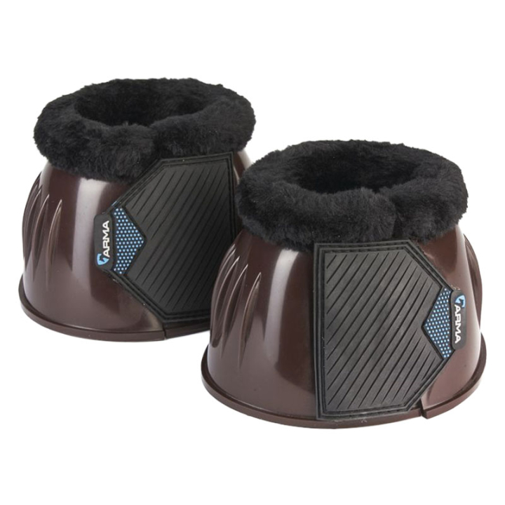 Cloches Glossy PVC Fleece Marron dans le groupe Équipement cheval / Protections des Membres / Cloches  chez Equinest (SH1028402PBR_r)