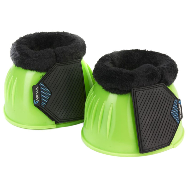Cloches Glossy PVC Fleece Vert dans le groupe Équipement cheval / Protections des Membres / Cloches  chez Equinest (SH1028429PGN_r)
