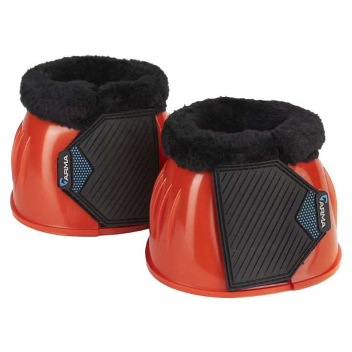 Cloches Glossy PVC Fleece Orange dans le groupe Équipement cheval / Protections des Membres / Cloches  chez Equinest (SH1028440POR_r)