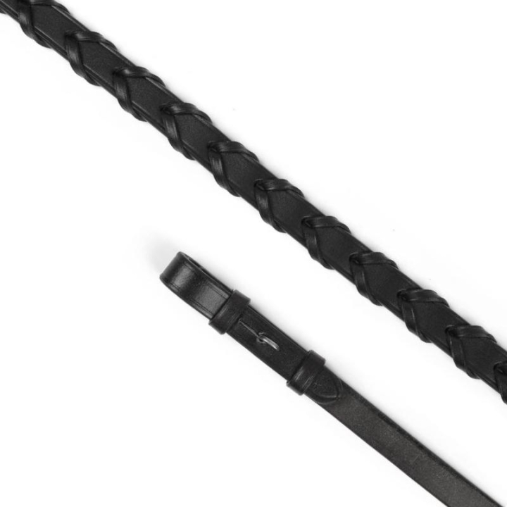 Rênes en Cuir Tressé Gara Noir Full dans le groupe Équipement cheval / Rênes / Rênes en cuir chez Equinest (SH501801BA-FU)