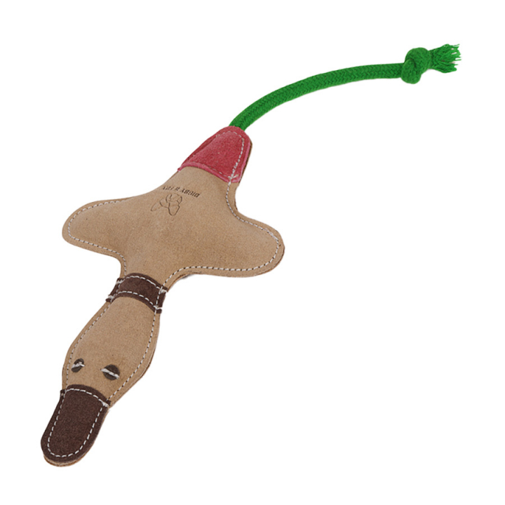 Jouet pour chien en corde Canard Nature/Rouge/Vert dans le groupe Chien / Jouets pour chien / Jouets de traction & Jouets à mordiller chez Equinest (SH6916NTREGN)