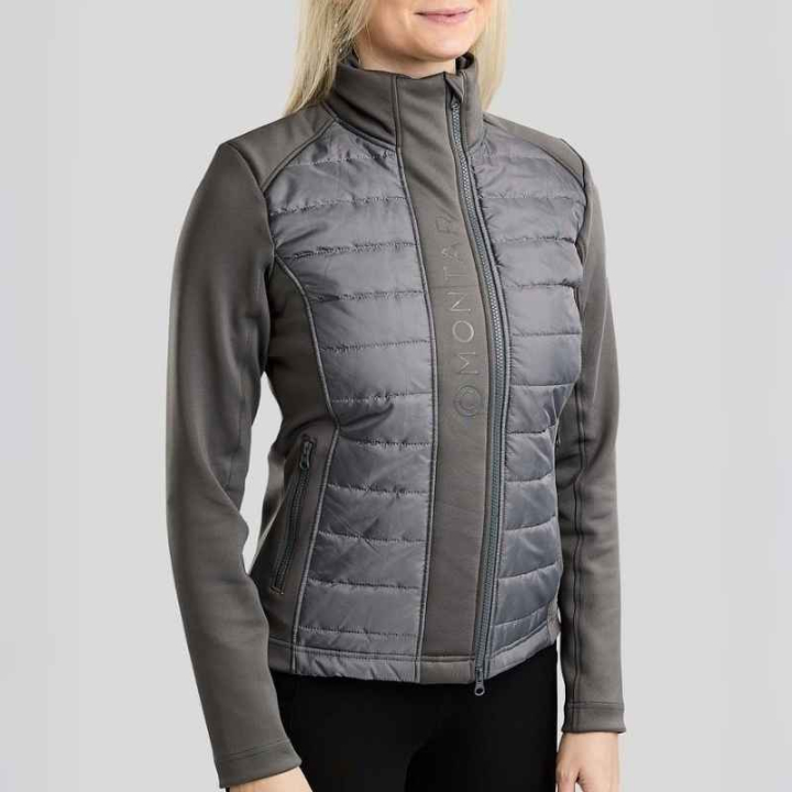 Veste hybride Emma Softshell Gris dans le groupe Vêtements d'équitation / Manteaux & Vestes / Vestes d'équitation chez Equinest (SL21246LGR_r)