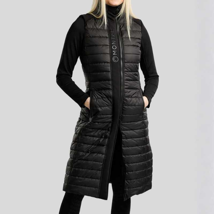 Manteaux d'équitation Emma Long Softshell Hybrid Noir dans le groupe Vêtements d'équitation / Manteaux & Vestes / Manteaux d'équitation chez Equinest (SL23304LBA_r)