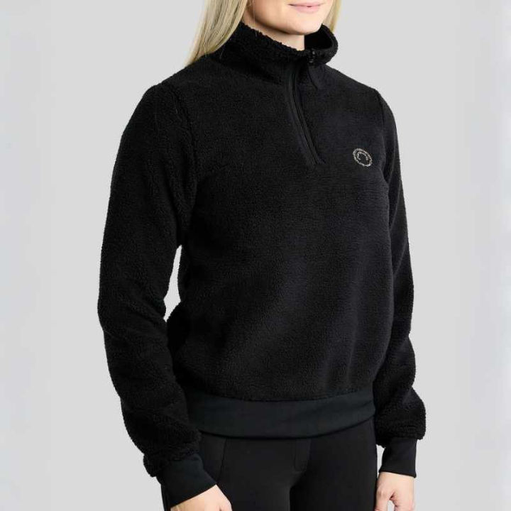 Polaire teddy MoEbba Q-Zip Noir dans le groupe Vêtements d'équitation / Pulls chez Equinest (SL26524LBA_r)