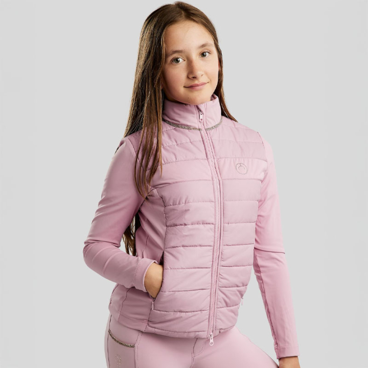 Veste hybride Enfant/Junior MoLila Softshell Champagne Crystal Tape Candy Pink dans le groupe Vêtements d'équitation / Manteaux & Vestes / Vestes d'équitation chez Equinest (SL4625221PI_r)