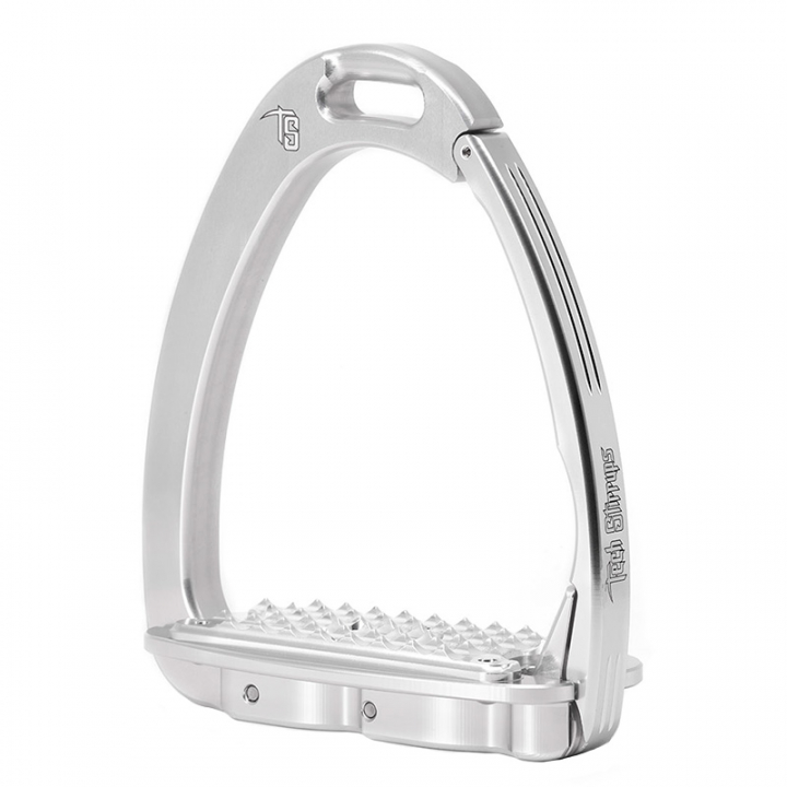Étriers Venice Dressage Inclinés Argent/Argent dans le groupe Équipement cheval / Étrier d'équitation chez Equinest (TSVDSSISI)