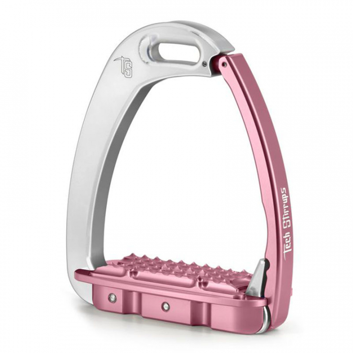 Étriers Venice Young EVO Argent/Rose dans le groupe Équipement cheval / Étrier d'équitation chez Equinest (TSVYESIRS)