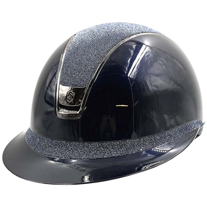 Casque d'équitation Miss Shield 2.0 Glossy Crystal Fabric Bleu Marine dans le groupe Équipement d'équitation / Casque d'équitation / Visière solaire chez Equinest (V243114NAVYNAVNA_r)