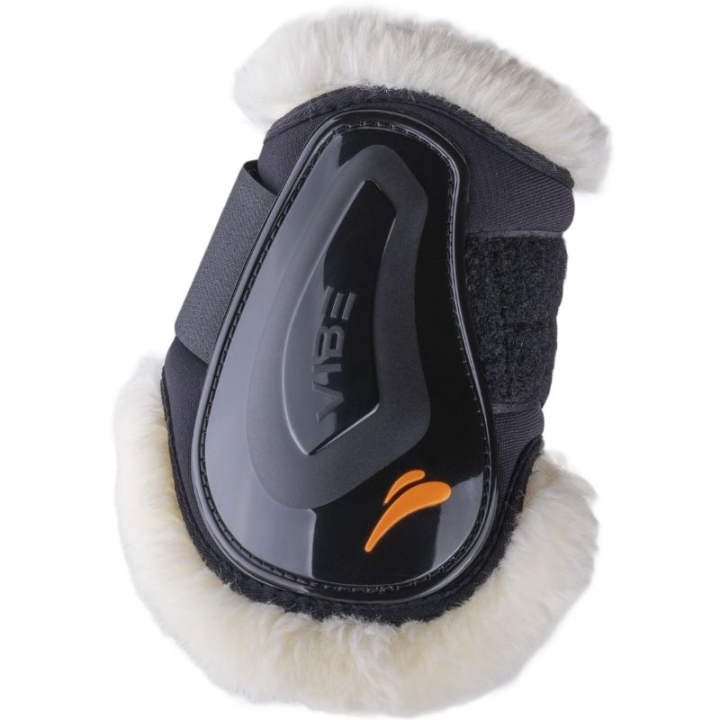 Protège-boulets Vibe Velcro Fluffy Noir dans le groupe Équipement cheval / Protections des Membres / Protège-boulets chez Equinest (VIBRLNASVBA_r)
