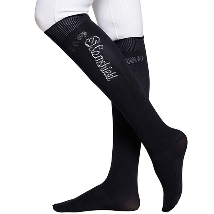 Chaussettes d'équitation Balzane Seamless Flower Noir dans le groupe Vêtements d'équitation / Chaussettes chez Equinest (WBALZNESMLFLBA)