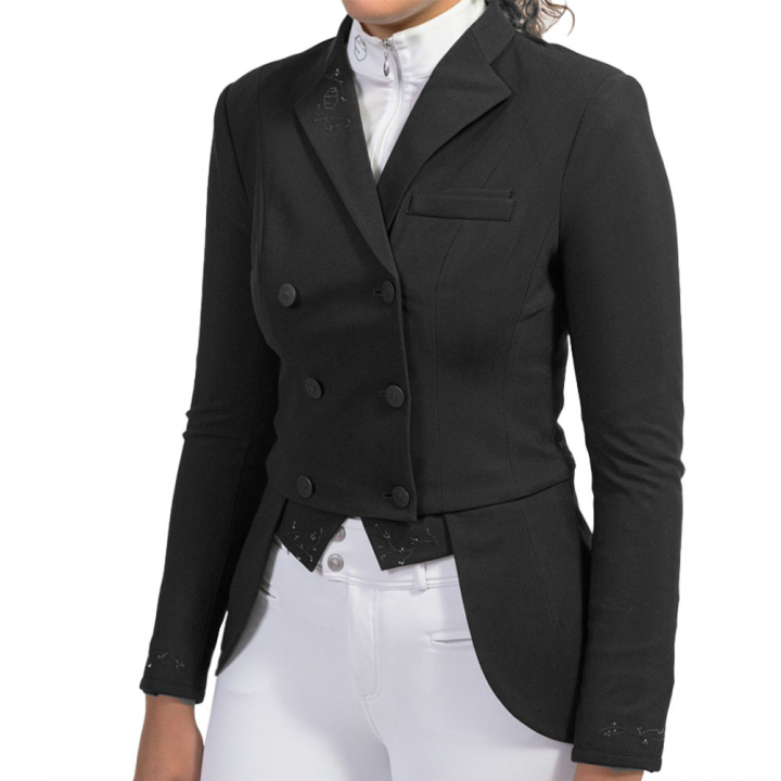Veste courte en tissu à motifs Crystal Noir dans le groupe Vêtements d'équitation / Vestes et queues-de-pie chez Equinest (WSFRACCLBA)