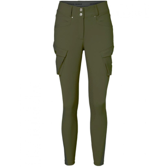 Pantalon d'équitation Estelle Cargo Full Grip Vert