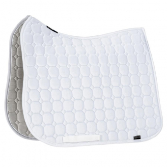 Tapis de selle de dressage Octogone Blanc