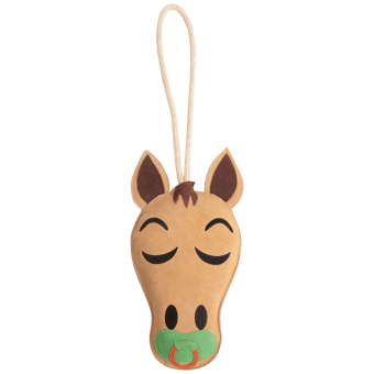 Jouet pour cheval Equimojis The Tiny Troubleheart Marron