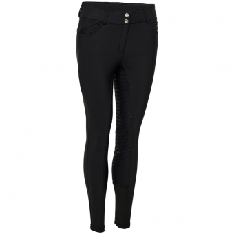 Pantalons d'équitation d'hiver Janet Softshell Intégraux Noir