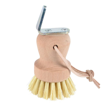 Brosse à sabot avec grattoir à sabot Rund Marron