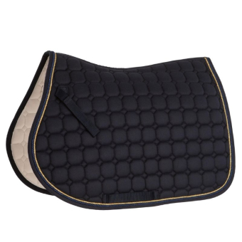 Tapis de selle Zari Shine Bleu marine/Or