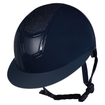 Casque d'équitation Shiny Diamond Wide Peak Bleu Marine
