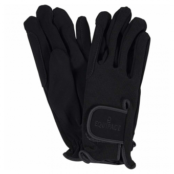 Gants d'équitation Action Stretch Noir