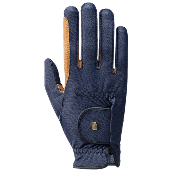 Gants d'équitation Malta Bleu marine/Marron clair