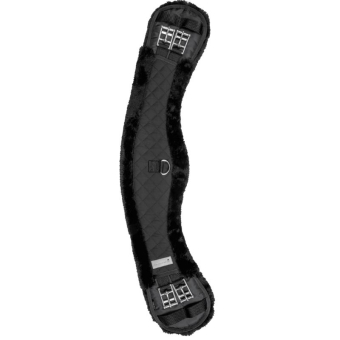 Sangle de dressage Half Moon Faux Fur Noir/Noir