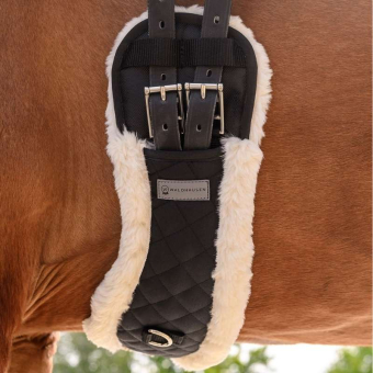 Sangle de dressage Half Moon Faux Fur Noir/Natural