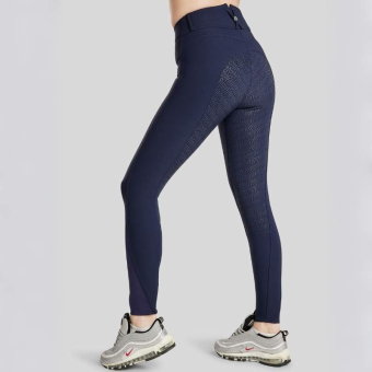 Culotte d'équitation Megan Yati Full Grip Bleu Marine